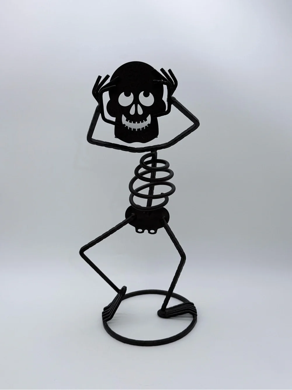 Vtg. PARTYLIGHT Halloween Mr. Bones Metal Skeleton Votive Candle Holder 15”
